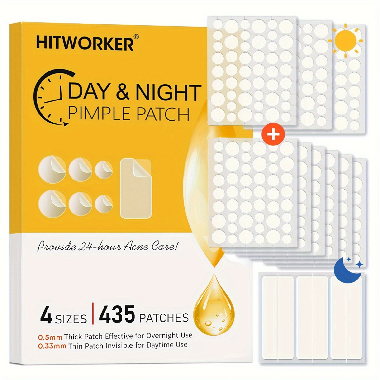Skincare The Originote - 435 pieces of transparent acne patches,