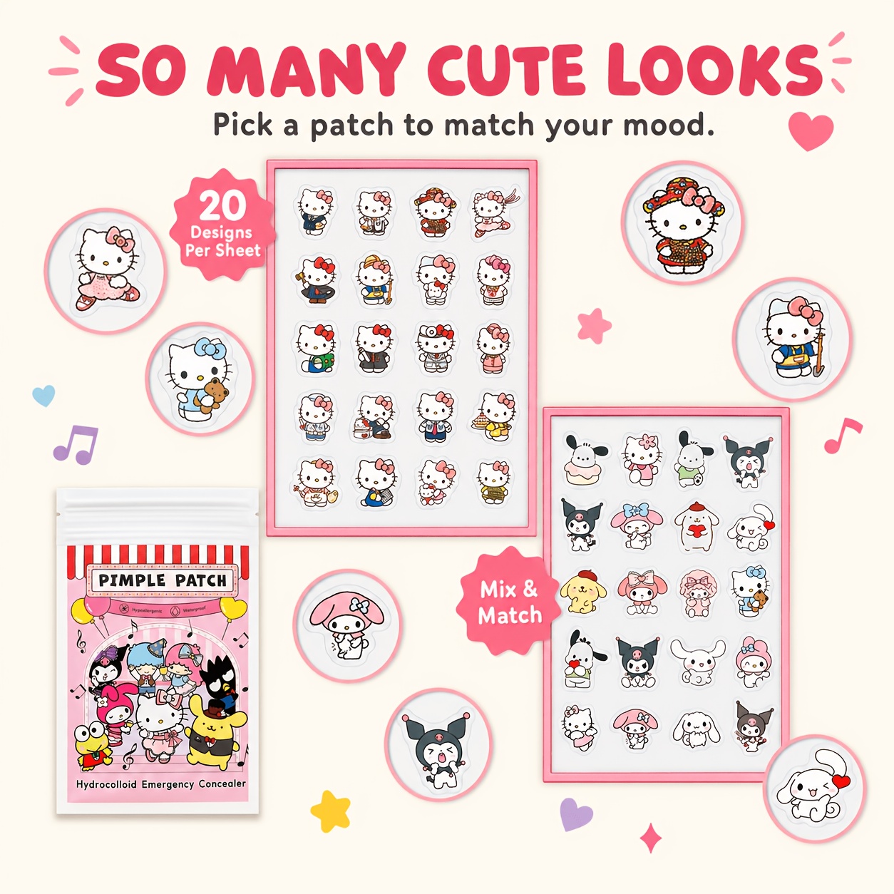 40/120PCS Hello Kitty acne pat - Skincare The Originote review and price